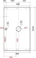 Столешница с раковиной 1MarKa Grunge Loft 100 бетон темно-серый
