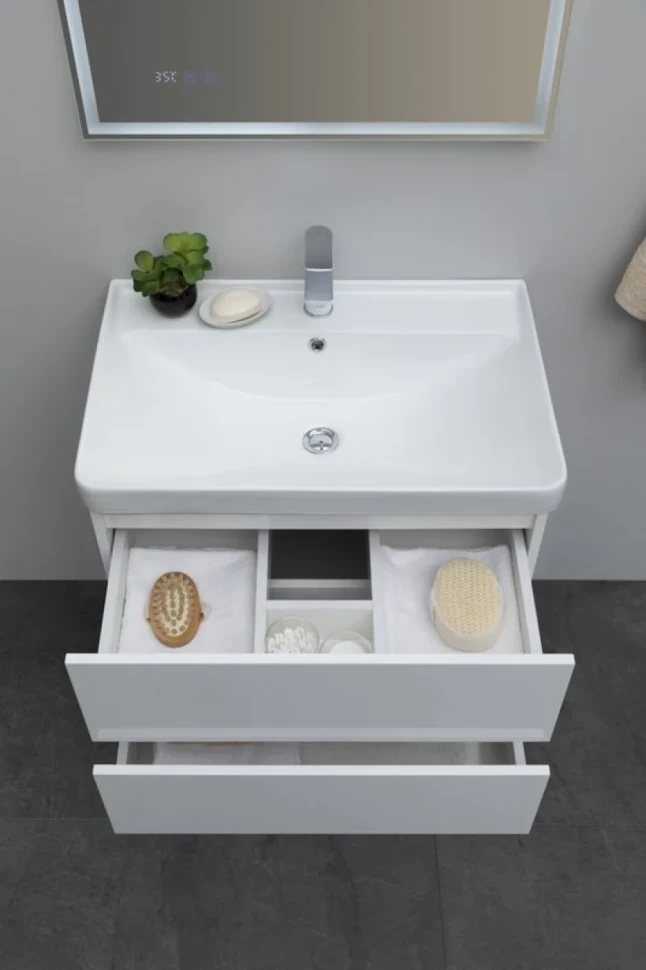 Тумба с раковиной Aquanet Sofa 70 подвесная