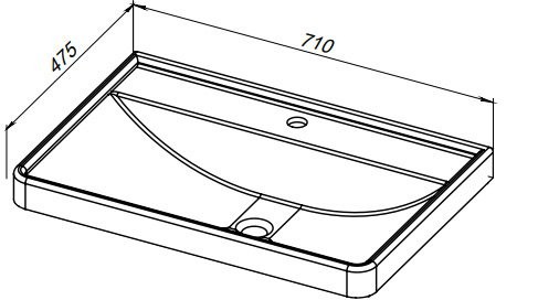 Тумба с раковиной Aquanet Sofa 70 подвесная