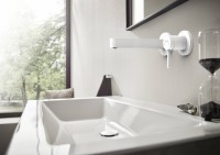 Смеситель для раковины Hansgrohe Finoris 76051700 С ВНУТРЕННЕЙ ЧАСТЬЮ матовый белый