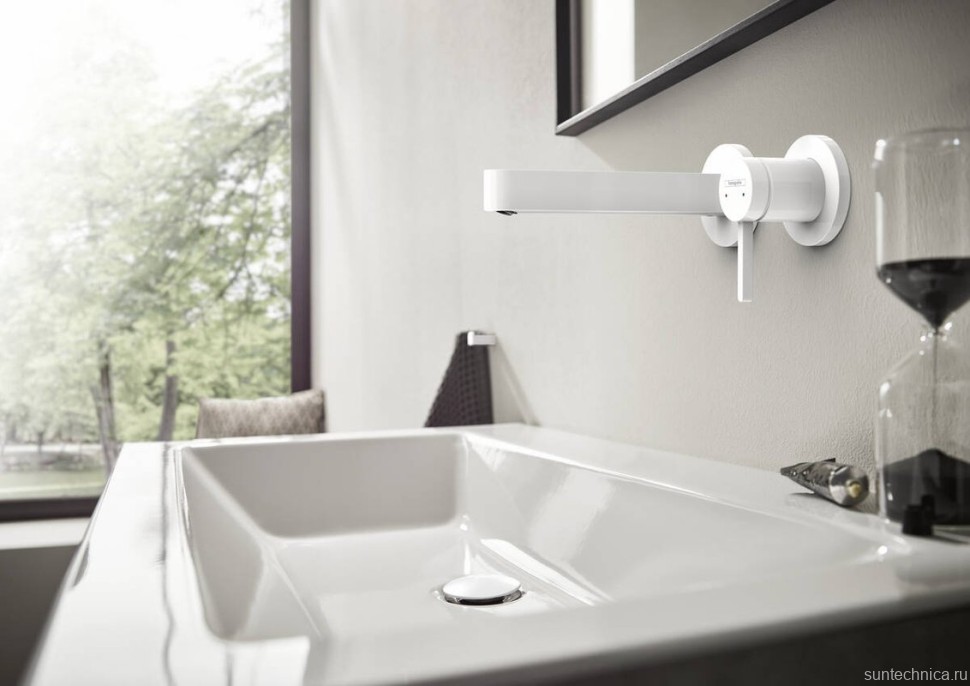 Смеситель для раковины Hansgrohe Finoris 76051700 С ВНУТРЕННЕЙ ЧАСТЬЮ матовый белый