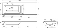 Раковина над стиральной машиной Эстет Даллас 140 L с кронштейном
