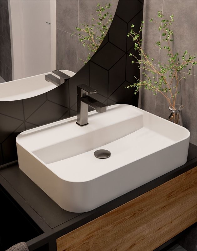 Смеситель для раковины металл Gun Metal, AQUAme Parma AQM6610GM