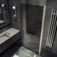 Душевая дверь в нишу Maybahglass MGD-801-5 60 см, профиль хром матовый, стекло графит матовое