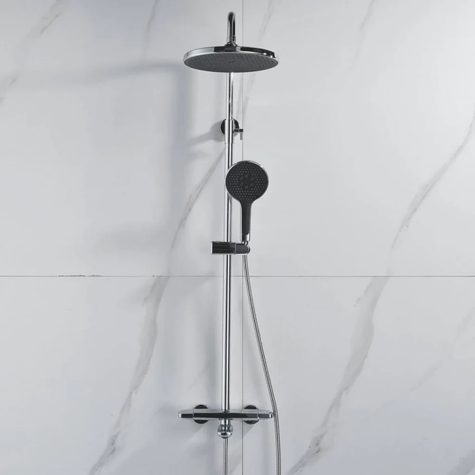 Душевая стойка Rose R3936 хром