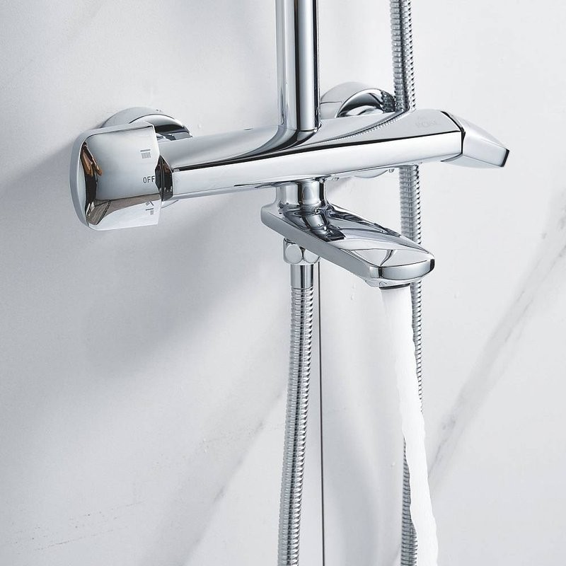 Душевая стойка Rose R3936 хром