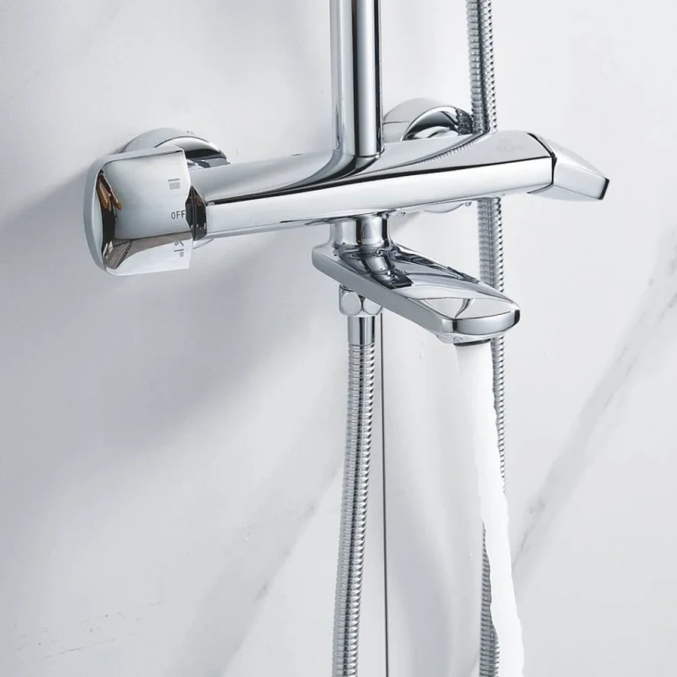 Душевая стойка Rose R3936 хром