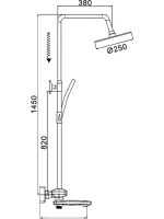 Душевая стойка Rose R3936 хром Душевая стойка Rose R3936 хром