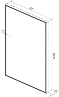 Зеркало Wellsee 7 Rays’ Spectrum 70х100 черное матовое Зеркало Wellsee 7 Rays’ Spectrum 70х100 черное матовое