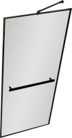 Душевая перегородка Maybahglass MGD-851-6 109 см, профиль черный, стекло сатин