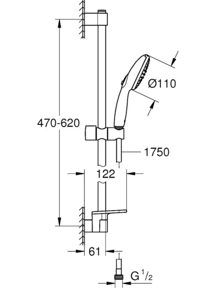 Душевой гарнитур Grohe Tempesta 27926003 хром