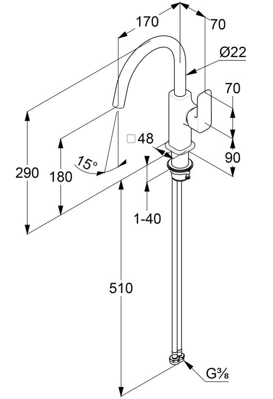 Смеситель для раковины Kludi Renon 420280575 хром