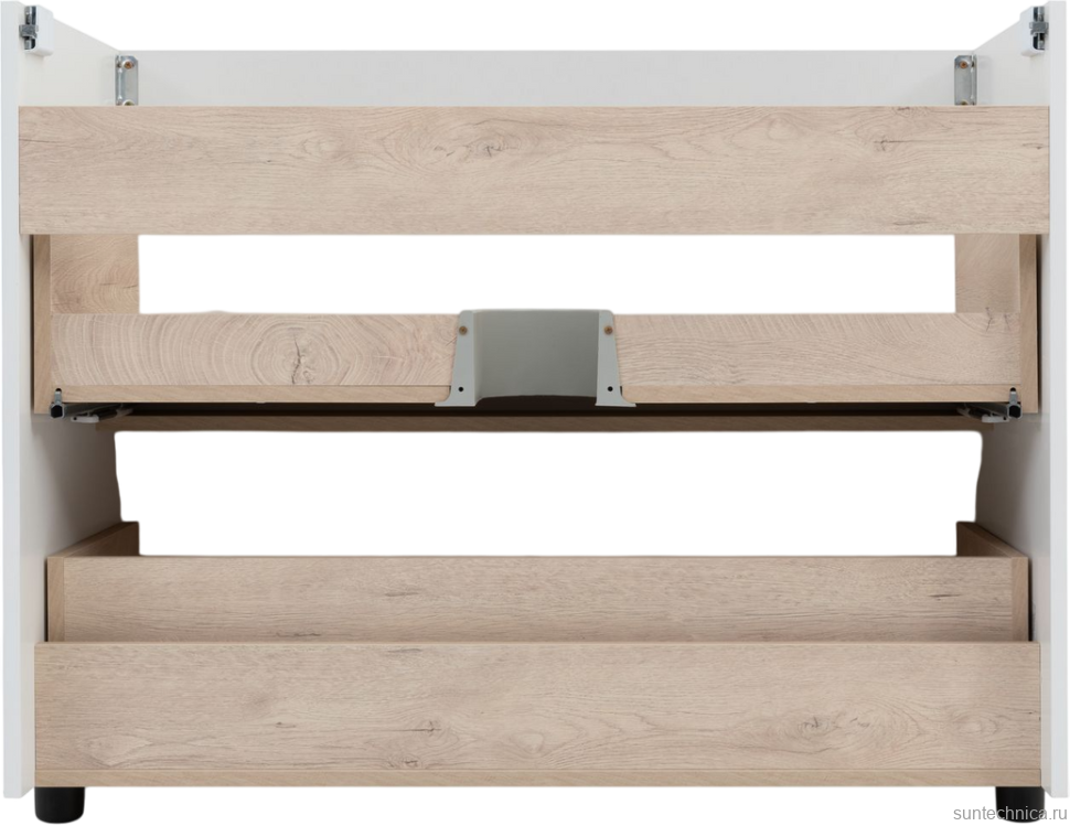 Тумба под раковину без столешницы Aquanet Ирис new 100 напольная, белая глянцевая