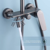 Душевая стойка Splenka S53 S53.24.09 графит Душевая стойка Splenka S53 S53.24.09 графит