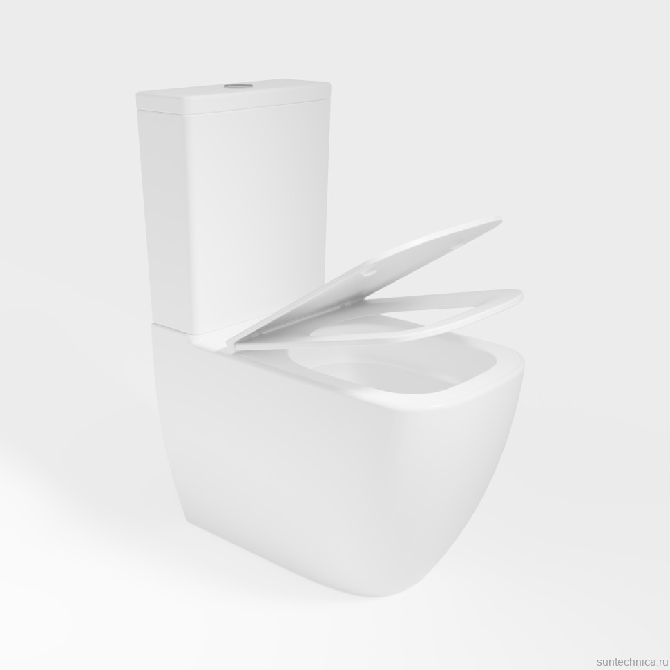 Унитаз-компакт напольный Vincea Tornado Bien VT2-51T, белый, ультратонкое сиденье soft-close, P-trap