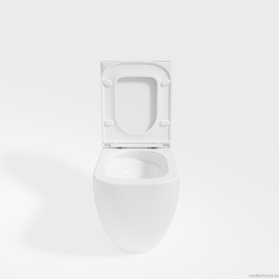Унитаз-компакт напольный Vincea Tornado Bien VT2-51T, белый, ультратонкое сиденье soft-close, P-trap