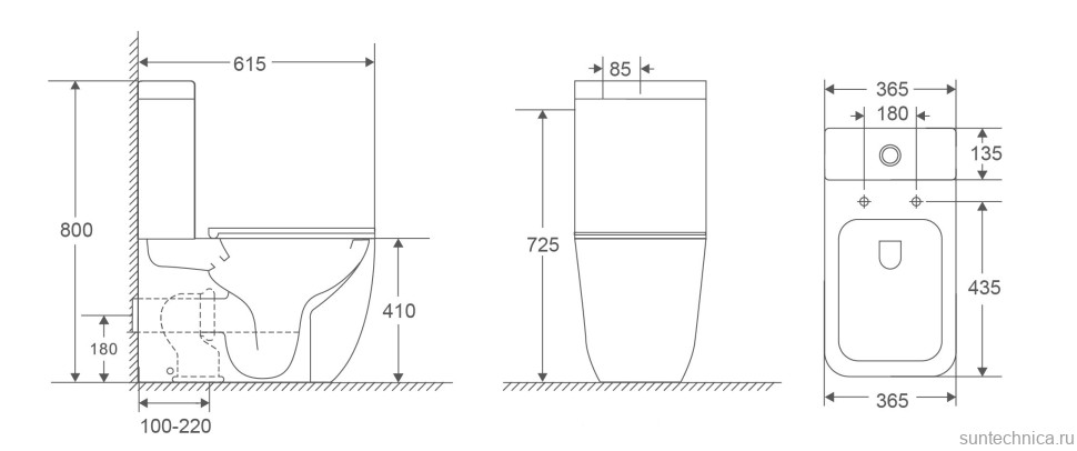 Унитаз-компакт напольный Vincea Tornado Bien VT2-51T, белый, ультратонкое сиденье soft-close, P-trap