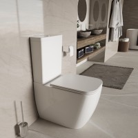 Унитаз-компакт напольный Vincea Tornado Bien VT2-51T, белый, ультратонкое сиденье soft-close, P-trap