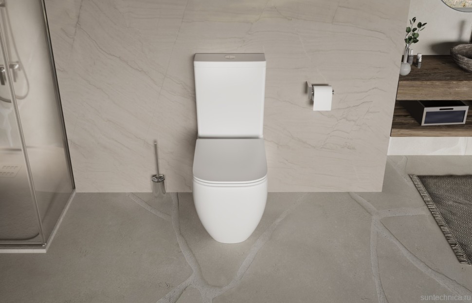 Унитаз-компакт напольный Vincea Tornado Bien VT2-51T, белый, ультратонкое сиденье soft-close, P-trap