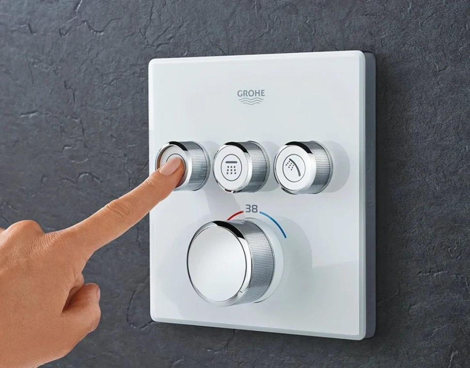 Термостатический смеситель встраиваемый Grohe Grohtherm SmartControl 29157LS0 С ВНУТРЕННЕЙ ЧАСТЬЮ, белая луна