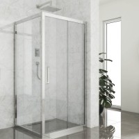 Душевой уголок Kubele DE019 S-CLN-CH 120х120 см, профиль хром