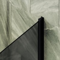 Шторка на ванну Maybahglass MGV-792-6 80x140, профиль черный, стекло матовый графит