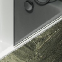 Шторка на ванну Maybahglass MGV-792-6 80x140, профиль черный, стекло матовый графит
