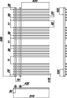 Полотенцесушитель водяной Ravak Style 516x100