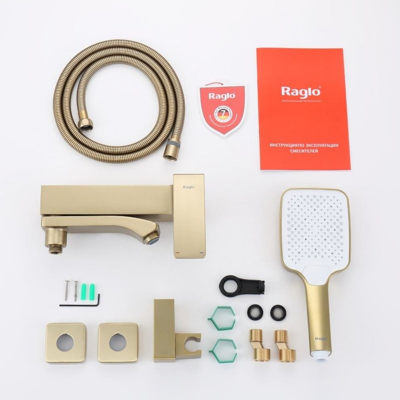 Смеситель для ванны Raglo R01.30.03, сатин золотой