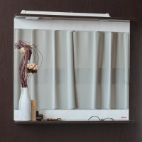Зеркало Sanflor Толедо 85, венге, северное дерево светлое, с полкой