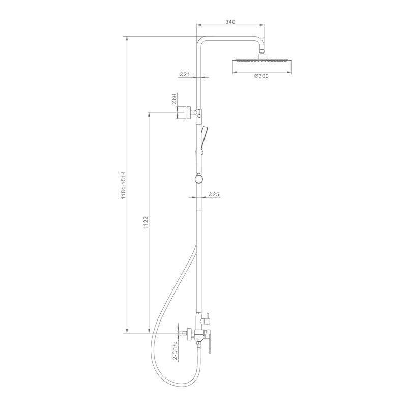 Душевая стойка Raglo R10.24.05