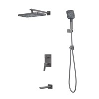 Комплект для ванной IDDIS Parker Душевой комплект IDDIS Parker PARGM03i68 С ВНУТРЕННЕЙ ЧАСТЬЮ + Смеситель для раковины PARGM00i01, матовый графит
