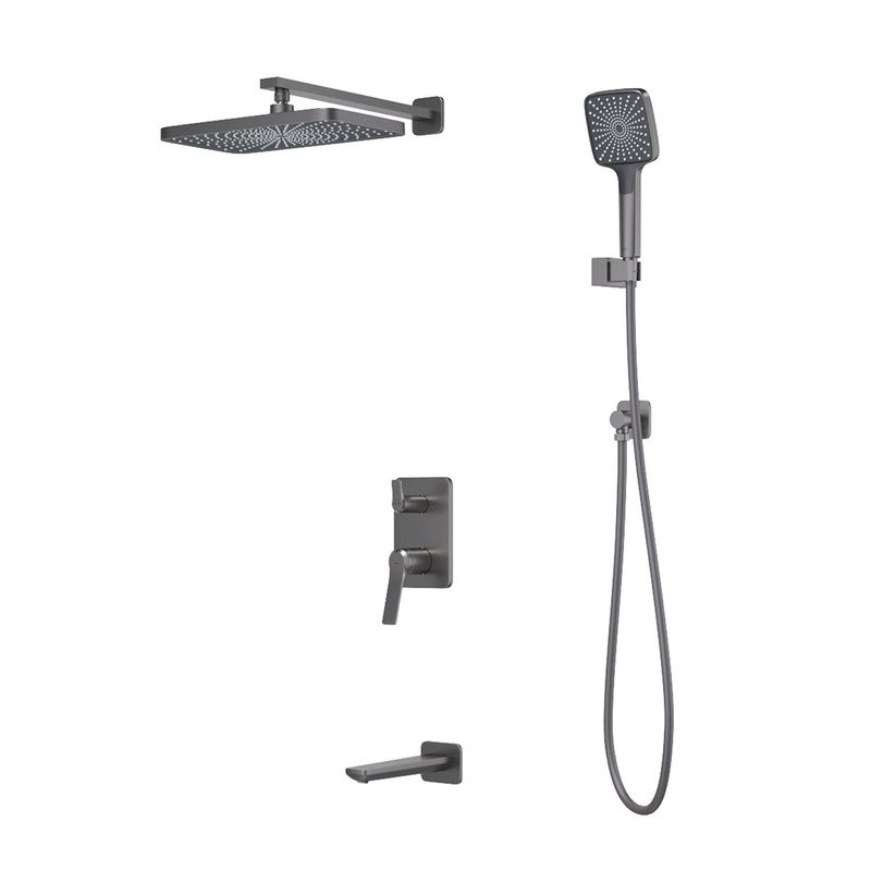 Комплект для ванной IDDIS Parker Душевой комплект IDDIS Parker PARGM03i68 С ВНУТРЕННЕЙ ЧАСТЬЮ + Смеситель для раковины PARGM00i01, матовый графит