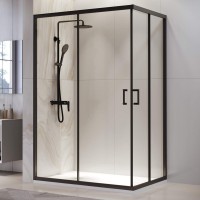 Душевой уголок RGW Passage PA-246B 90х120 см, профиль черный, стекло прозрачное