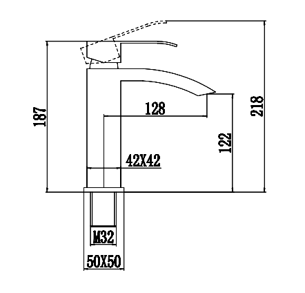 Смеситель для раковины Fmark FS8601 сатин