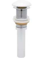 Донный клапан для раковины AQUAme AQM7002-0W без перелива, белый Донный клапан для раковины AQUAme AQM7002-0W без перелива, белый