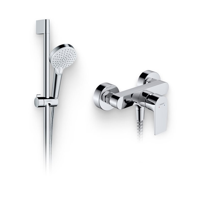Душевой комплект Смеситель для душа Hansgrohe Rebris E 72650000 хром + Гарнитур Crometta Vario 650 26532400