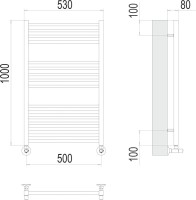 Полотенцесушитель водяной Terminus Сицилия П16 0 500х100