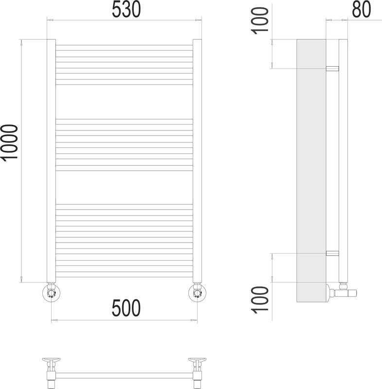 Полотенцесушитель водяной Terminus Сицилия П16 0 500х100