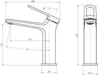 Смеситель для раковины Black&White Gravity 7109С chrome