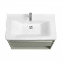 Тумба с раковиной AQUATON Хоуп 80 подвесная, 1 ящик, хаки