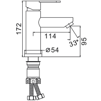 Смеситель для раковины Frap F10801 сатин Смеситель для раковины Frap F10801 сатин