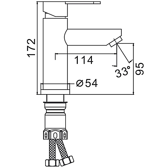 Смеситель для раковины Frap F10801 сатин