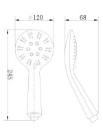 Душевая лейка Haiba HB29 хром Душевая лейка Haiba HB29 хром
