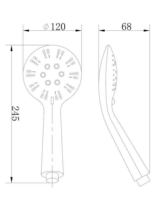 Душевая лейка Haiba HB29 хром