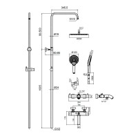 Душевая стойка AQUAme AQM8008GM