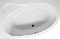 Акриловая ванна Riho Lyra R 170x110 см, угловая, правая, пристенная, белая, асимметричная, на ножках, со сливом-переливом