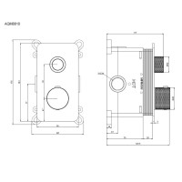 Смеситель для душа AQUAme с термостатом встраиваемый AQM8810MB Смеситель для душа AQUAme с термостатом встраиваемый AQM8810MB