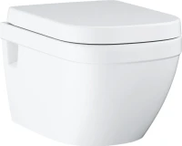 Комплект Унитаз подвесной Grohe Euro Ceramic 39703000 безободковый + Инсталляция VitrA V-Fix Core 732-5800-01PV + Кнопка Root Square 740-2380 хром