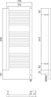 Полотенцесушитель электрический Сунержа Модус 3.0 80х30 хром, R